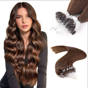Extensions de cheveux naturels Remy vierges à micro-anneaux, de 12 à 40 pouces, couleur T, couleur P, balayage, mèches, cheveux humains véritables pour usage professionnel en salon - Product Image 1