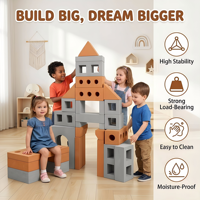 Briques en mousse EVA souples en gros pour enfants, blocs de construction sûrs pour le jeu d'Halloween