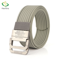 Ceinture tactique en toile réglable de qualité supérieure pour hommes, légère, en nylon, pour le sport de plein air, largeur 3,8 cm, boucle double en alliage personnalisable