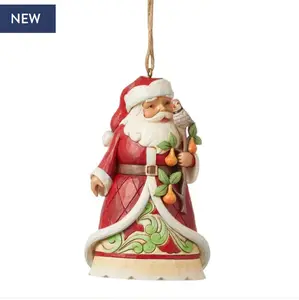 Perdiz de Papá Noel personalizada en un adorno de árbol de PerA-Jim Shore