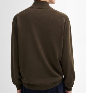 Old Money Nitpick Style Strick pullover Herren Mock Neck Basic Täglich Langarm Herren Strickjacke mit durchgehendem Reiß verschluss für Herren - Product Image 5