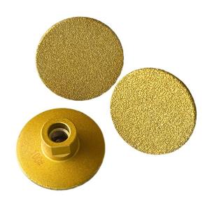 Disque de polissage à sec doré 2 en 1 pour meuleuse d'angle, usage général, pour le meulage de carreaux et de pierres, disque plat de finition - Product Image 1