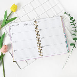 2026 personnalisé A5 planificateur quotidien cahier Journal mensuel objectifs de bien-être relié fournitures de <span class=keywords><strong>bureau</strong></span> scolaire pour <span class=keywords><strong>professionnel</strong></span> personnel - Product Image 3