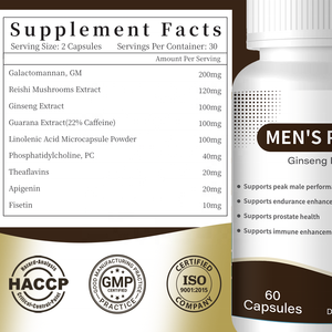 OEM Ginseng Capsules voor Mannen, Natuurlijke Energiebooster, Krachtige Pillen ter Ondersteuning van de Mannelijke Kracht en Reishi-extract - Product Image 6