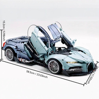 Kit de modèle de voiture de course télécommandée Guly 10648, supercar technique, ABS, échelle 1:8, jouet électronique, 3719 pièces, construction pour adultes