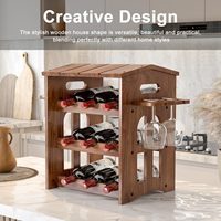 Casier à vin en bois domestique 24 porte-bouteilles de vin en bois de pin de cuisine Taille et couleur personnalisées Casier à vin en bois