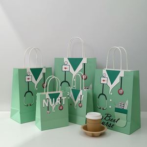 Bolsas de Papel Personalizadas para Tiendas de Bebidas, Mini Bolsas Plegables Rosadas y Marrones con Impresión de Logotipo - Product Image 5