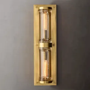 Indoor Modern Luxury Wall Light Brass Wall Lamp Savile Grand Round Sconce Crystal Wall Lamp For Living Room