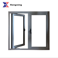 Ventanas Abatibles de Aluminio Residenciales, Diseño Moderno, Doble Acristalamiento, Color Personalizado, para Cocina, Villa, Baño, Impermeables, Insonorizadas y Aislantes del Calor