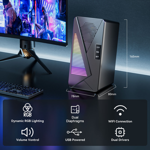 Altavoz RGB portátil USB <span class=keywords><strong>2</strong></span>,0 Altavoces para juegos de computadora para PC Escritorio Multimedia Altavoz de diente azul con cable - Product Image 2