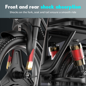 Potente Bicicleta Eléctrica de 14 Pulgadas, Scooter de Movilidad de 48V con Asiento, Envío Gratis desde EE. UU., Ruedas K11 de 14 Pulgadas que Ofrecen Estabilidad y Comodidad - Product Image 3