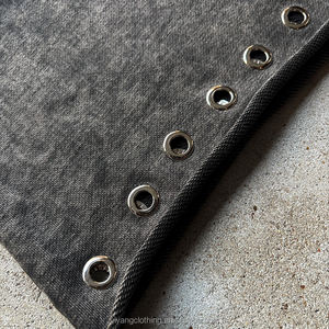 <span class=keywords><strong>T</strong></span>-<span class=keywords><strong>shirt</strong></span> da uomo in cotone pesante su misura con orlo grezzo e ritagliato Hip Hop in metallo con rivetto in pietra e magliette <span class=keywords><strong>Vintage</strong></span> a maniche lunghe da uomo - Product Image 3