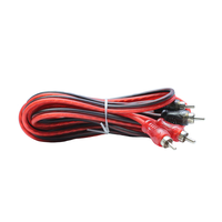 Câble personnalisé RCA mâle vers mâle, coque en aluminium, mâle vers mâle, couleur transparente mate, 17 pieds, accessoires audio pour voiture