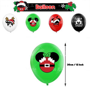 Style <span class=keywords><strong>de</strong></span> noël mignon dessin animé <span class=keywords><strong>Mickey</strong></span> thème fête décoration ballons ensembles fête d'anniversaire bannière gâteau Topper ensemble fête fournitures - Product Image 5