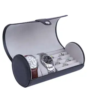 Groothandel Custom Luxe Horloge En Sieraden Reistas Pu Lederen Horloge Roll Hoge Kwaliteit Horloge Reisdoos