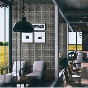 สร้างสรรค์ 3D ลายหินสติ๊กเกอร์ติดผนังวอลล์เปเปอร์พีวีซีแบบมีกาวในตัวสำหรับร้านกาแฟบาร์ร้านอาหาร 45 ซม.X10 ม. - Product Image 2