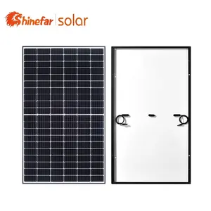 Cheap Black frame 370w 375w 380w solar panels half cut module with 1M cable Micro solar system