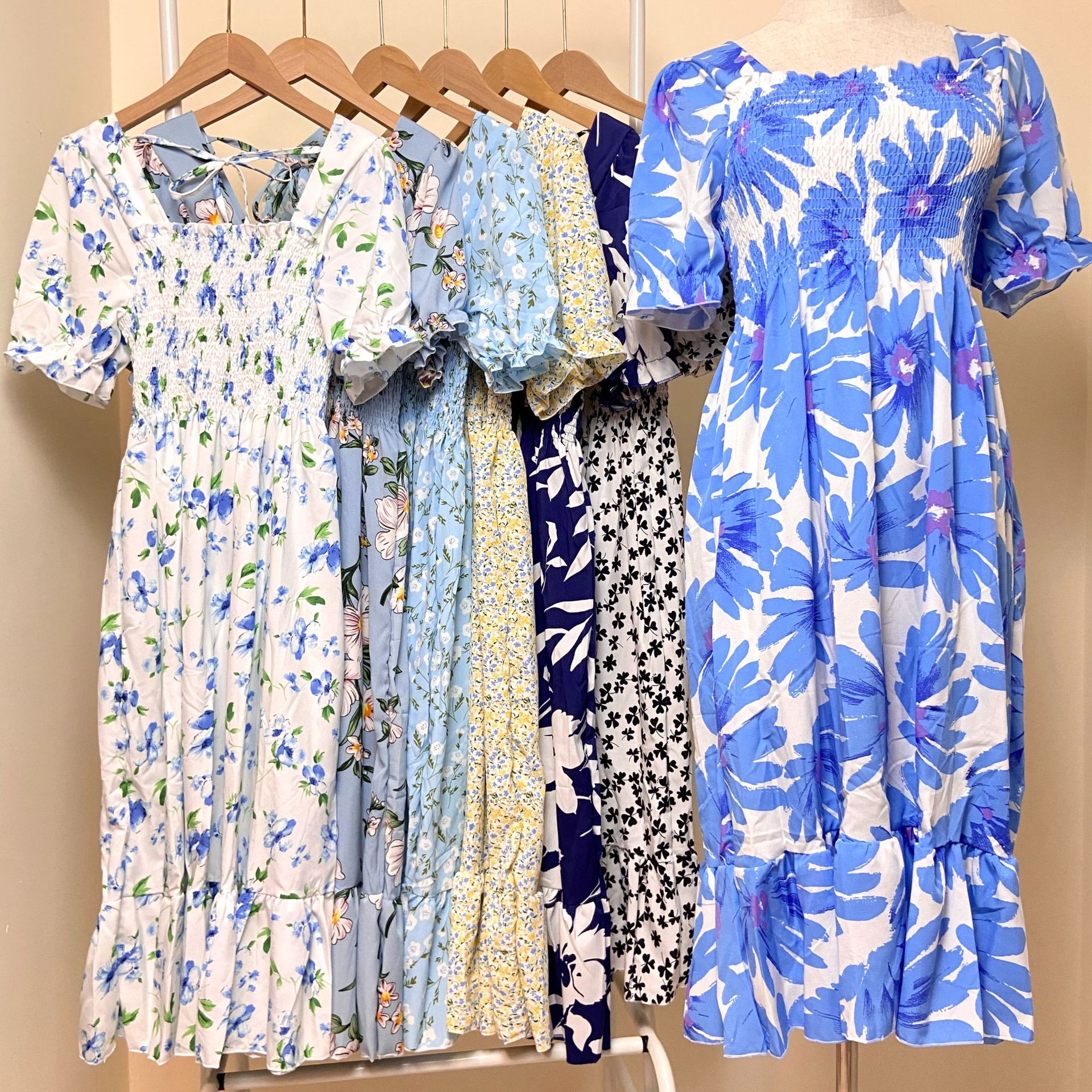 New Arrival Korea Style Chiffon Dress Women's Summer Puff Sleeve Flower  Halter Cute Floral Girl Casual Dress| Alibaba.com