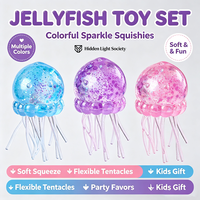 Jouets sensoriels en forme de méduse à presser, jouets de décompression musicaux, jouets anti-stress, jouet promotionnel