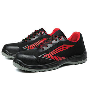 Vendita calda all'aperto della caviglia bassa degli uomini su ordinazione della fabbrica Sneakers sportive nere scarpe di sicurezza della punta in acciaio per le fatiche - Product Image 2
