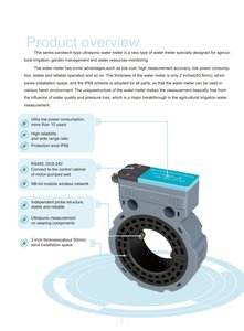DN50 Ultrasone watermeter van het sandwich-type |   Op batterijen werkende clip-on kaarttype |   Intelligente waterstroommeting - Product Image 4