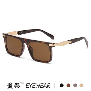 Lunettes de soleil carrées Yingtai Eyewear, verres PC UV400, unisexes, style streetwear tendance - Product Image 2