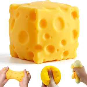 Pelota Sensorial Realista de Queso Gigante TPR, Juguete Antiestrés y para la Ansiedad, Recuerdo de Fiesta, para Apretar y Divertirse, Regalo - Product Image 4