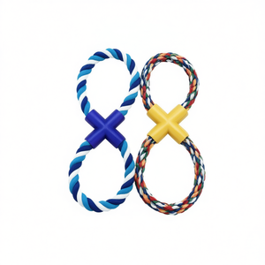 Corda di cotone a forma di otto per addestramento animali domestici - Product Image 1