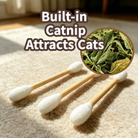 XIPAI Extra Large Wool Felt Luxury Catnip Giant Cat Teaser Stick Energy-Burning Boredom-Relieving Training Chewing Toy