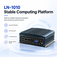 Mini PC Industrial sin Ventilador con Doble LAN, Amplio Rango de E/S, Almacenamiento SSD para Automatización y Gateway, Compatible con Windows y Linux
