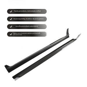 Jupes latérales en fibre de carbone véritable <span class=keywords><strong>LANNER</strong></span>, finition brillante/mate, personnalisées pour Tesla Model 3 (modèles 2017-2019) - Product Image 5