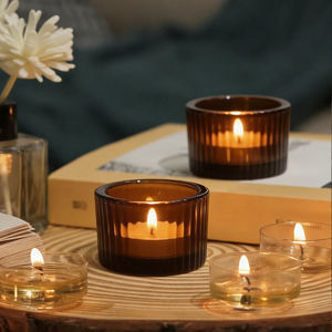 Mini pots et supports en verre coloré pour bougies, prix compétitif, achat en gros, contenants pour bougies chauffe-plat pour mariages et décoration intérieure - Product Image 6