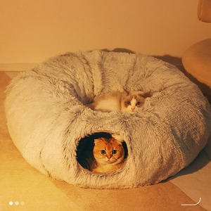 Pet <b>nest</b> foldable cat tunnel <b>nest</b> winter new cat <b>nest</b> cat tunnel long plush warm dog <b>nest</b> cross-border wholesale - Product Image 3