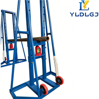 YILI Support de dévidage de câble robuste 10 tonnes, à double freinage, hydraulique, avec élévateur de tambour large en acier soudé, pour usage industriel