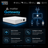 SIXWGH Matter Gateway Tuya Zigbee Smart Home Hub Bridge, Control por Aplicación Alexa, Google Home, HomeKit, Smart Life, para Hogar Inteligente