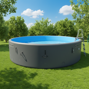 <span class=keywords><strong>Piscine</strong></span> gonflable familiale ALTLAKE 4*1.25m anti-usure, ronde, hors sol, à parois souples, pour les sports nautiques - Product Image 1