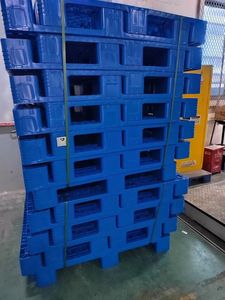 1200x800mm giá rẻ bền Lưới HDPE Pallet Nhựa giá OEM ODM nhiệm vụ nặng nề Stackable có thể tái chế nestable hậu cần Euro Pallet - Product Image 3