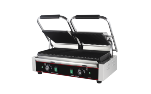 Équipement de cuisine <span class=keywords><strong>Plancha</strong></span> commerciale pour sandwich Presse à panini Grill à double plaque Grill électrique à contact Presse à grill - Product Image 3