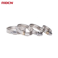 Colliers de serrage pour tuyaux en acier inoxydable 304 de 1/2 pouce, à couple constant, super étanches, type W, réglables à vis sans fin