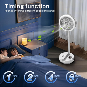 Ventilateur sur pied rechargeable 40000 mAh, pliable, oscillant, portable, pour le camping, avec lumières LED colorées - Offre Spéciale - Product Image 6