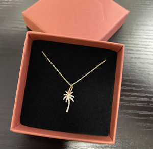 Délicat <span class=keywords><strong>LA</strong></span> palmier pendentif collier <span class=keywords><strong>boho</strong></span> plage bijoux <span class=keywords><strong>LA</strong></span> sport amant collier cadeau d'anniversaire mode populaire - Product Image 5