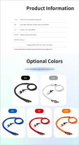 Câble de données USB de charge rapide 65W pour téléphone portable, type C, nylon, 1,2 m, 5 en 1 - Product Image 4