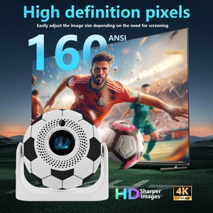 Projecteur de style football JY360 4K Smart Android 13 200 Lumens USB sans fil avec correction automatique de la distorsion trapézoïdale pour la maison, l'extérieur et les fêtes - Product Image 2