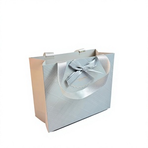Sacs cadeaux en papier écologiques de haute qualité, élégants, avec poignées en ruban, grands sacs cadeaux de luxe en papier texturé pour les fêtes - Product Image 2