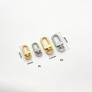 ตัวล็อกกระเป๋าแบบก้ามปู แพ็คตัวล็อกโลหะสีทองและสีเงิน - Product Image 2