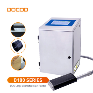 Imprimante jet d'encre industrielle Docod D100 pour codes-barres, encre blanche, grand caractère, imprimante jet d'encre DOD pour papier et tuyaux d'incendie - Product Image 1