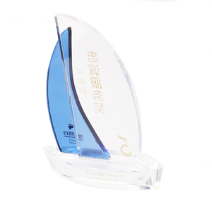 Navegando hacia el éxito Trofeo de velero de cristal óptico tallado Medalla y certificados Premios Técnica impresa UV - Product Image 3