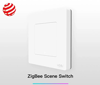 Interruptor de Luz Inteligente MOES Tuya ZigBee Serie Star Ring, Sin Cable Neutro, Sin Condensador, Compatible con Smart Life, Alexa y Google Home