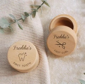 Custom Engraved Round Wooden <strong>DIY</strong> Baby <strong>Keepsake</strong> Box-High Quality Eco-Friendly Newborn Storage Case for Birthday Gifts - Product Image 6