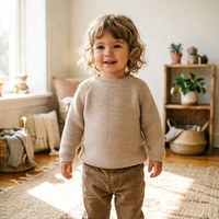 Pull en tricot personnalisé pour enfants, 100 % coton, unisexe, certifié OEKO-TEX, anti-boulochage, idéal pour l'hiver